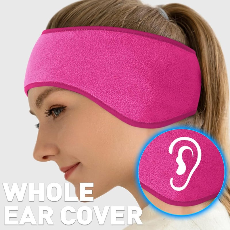 JOEYOUNG Fleece Ear Warmers for Men Women Kids - Winter Headband Ear Muffs Ear Covers for Cold Weather Running Cycling Ski - Image 3